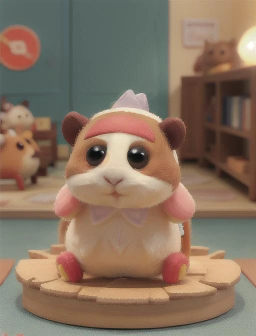 best quality, masterpiece, highres, detailed, miniature, diorama, <lora:Detail - add_detail:0.2>,  <lyco:Style - MolCarStyle:0.9>, toy, felt hamster in toy city, MolCarStyle, day,