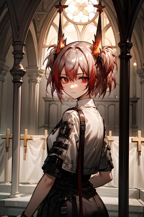 <lora:add_detail:0.5>  <lora:Fiammetta:0.6>,fiammetta,solo,1girl,20 years old,look back,night,expressionless,strong rim light,intense shadows,indoor,(In a pure white church),upper body, best quality,highly detailed,masterpiece,ultra-detailed,illustration,hires,4k,8k