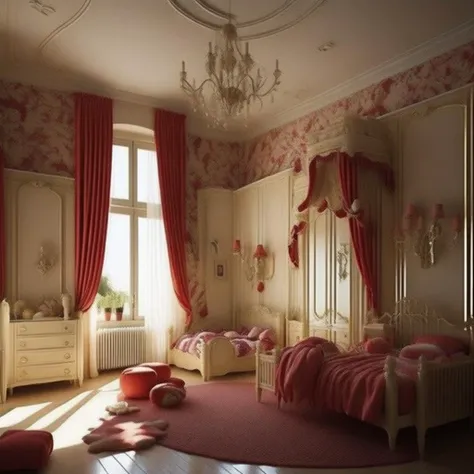 <lyco:Italian_style_interior_design_Sa_May:1.0> Italian style interior design of kids room
