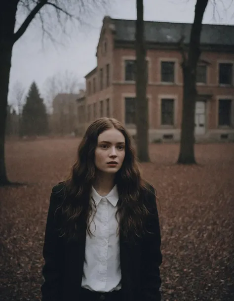 analog film photo (art by Mathias Goeritz:0.9) , photograph, Lush (ohwx woman:1.3), Tax collector, winter , tilt shift, Horror, specular lighting, film grain, Samsung Galaxy, F/5, (cinematic still:1.2), (freckles:0.4) <lora:sadie_dh128_lora_sdxl_v1_fp16:1> . faded film, desaturated, 35mm photo, grainy, vignette, vintage, Kodachrome, Lomography, stained, highly detailed, found footage