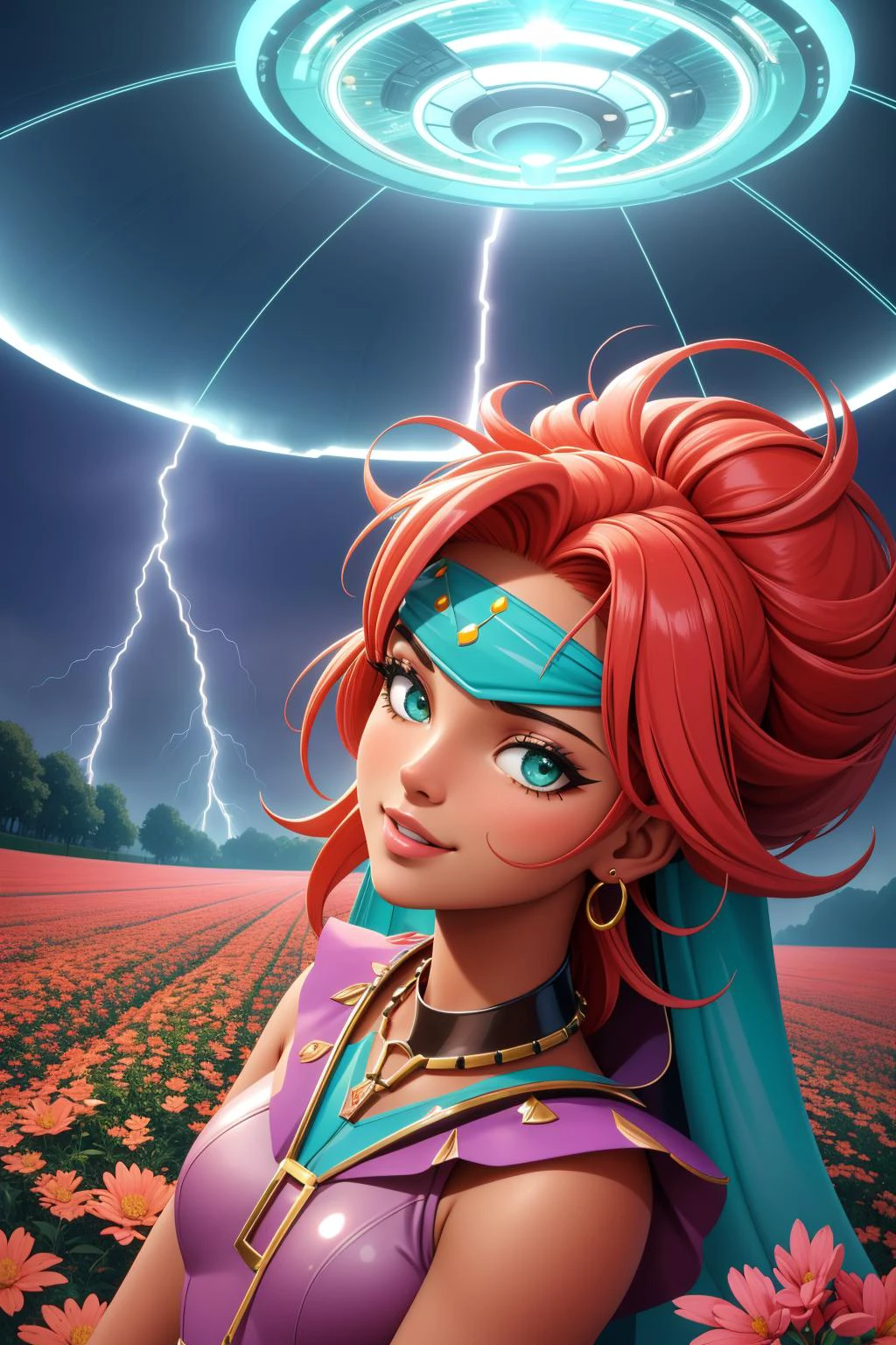 1girl, artistic, surreal, selfie shot angle of a Parched Seductive stout Canadian ([Axl Rose:Mars:3]:1.3) , he is with a Tiger, he is grinning as a Baseball Player, in Troubadour Dandong, his hair is Dystopian and styled as Fauxhawk, Mars has a [Supersized|Peaceful] Mongolian deep green Cape, Blindfold and Body Chain, from inside of a Liquid Palace, Rwandan garden and flower field, Thunderstorm, Very wide view, Suffering, Atomicpunk, Ethereal Lighting, Fish-eye Lens, Hypersaturated, multidimensional, Mint green lightning bolts, matte skin, skin pores, beautiful, award winning, grungy, creative