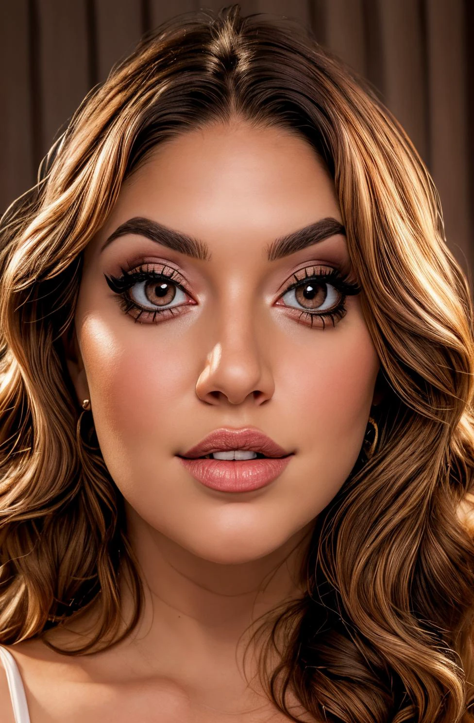 <lora:Mary_Brunner:1> brown wavy hair, brown eyes, high quality photography, 3 point lighting, flash with softbox, 32k, Canon EOS R3, hdr, smooth, sharp focus, high resolution, award winning photo, 80mm, f2.8, bokeh <lora:add_detail:1> <lora:p3r3zstyle_v3:0.6>