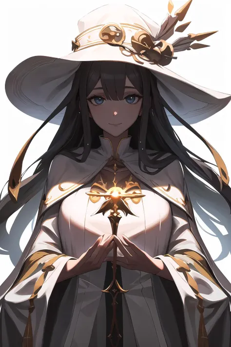PRIESTESS HAT,complex, perfect lighting, looking at viewer,(masterpiece), (best quality),<lora:AngelicWarriors_v1:0.9>