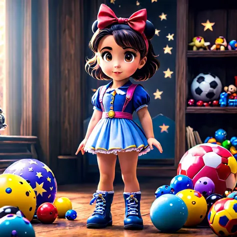 art, glass orb, stars, cute, magna girl five years old, Disney style, Surrounded by her favorite toys <lora:hands:1>  <lora:perfection style:1> <lora:MJMangaSDXL:1>, DSLR, 8k uhd, hdr, ultra-detailed, high quality, high contrast, score_9,score_8_up,score_7_up,score_6_up,score_5_up,score_4_up, cinematic film still of <lora:perfection style:0.9>