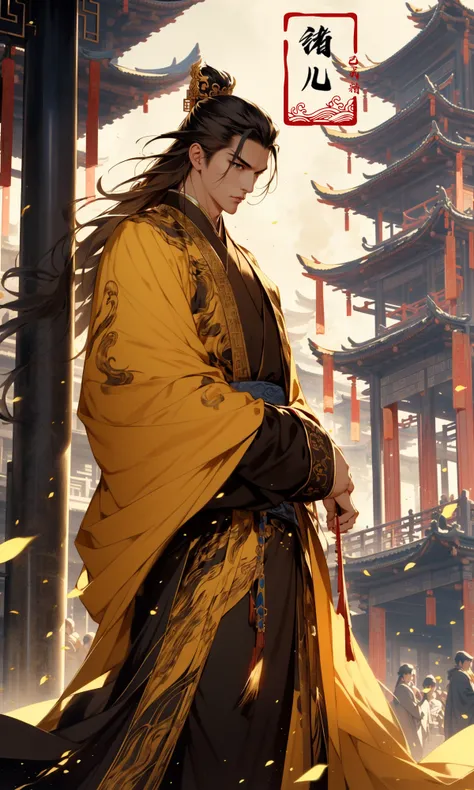 Epic CG masterpiece, A Chinese Tang dynasty emperor,by guopei Wuxia,handsome, MAX Masculinity, straight crown, golden Taoist robe, palace background, Tang dynasty, royal, dynamic poses, stunning colors, 3D rendering, surrealism, cinematic lighting effects, realism, 00 renderer, super realistic,
<lora:~Q?-vY*[Proyal:0.9>