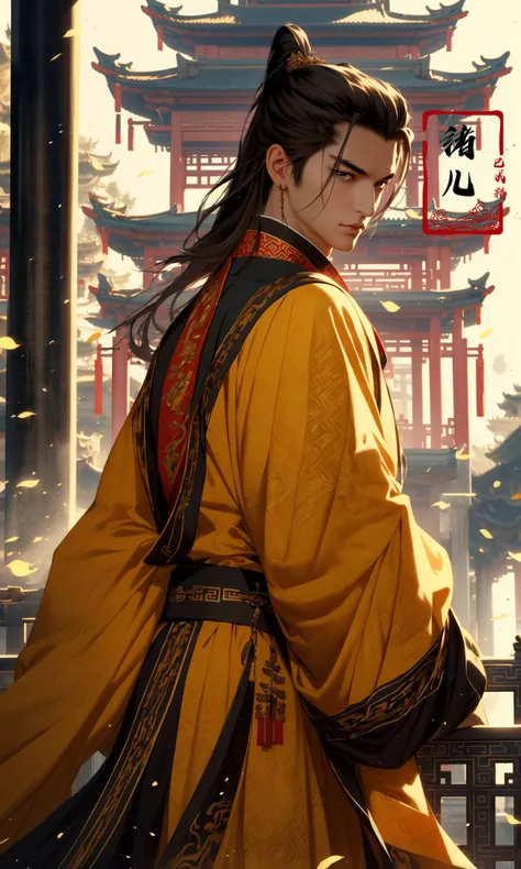 Epic CG masterpiece, A Chinese Tang dynasty emperor,by guopei Wuxia,handsome, MAX Masculinity, straight crown, golden Taoist robe, palace background, Tang dynasty, royal, dynamic poses, stunning colors, 3D rendering, surrealism, cinematic lighting effects, realism, 00 renderer, super realistic,
<lora:~Q?-vY*[Proyal:0.9>