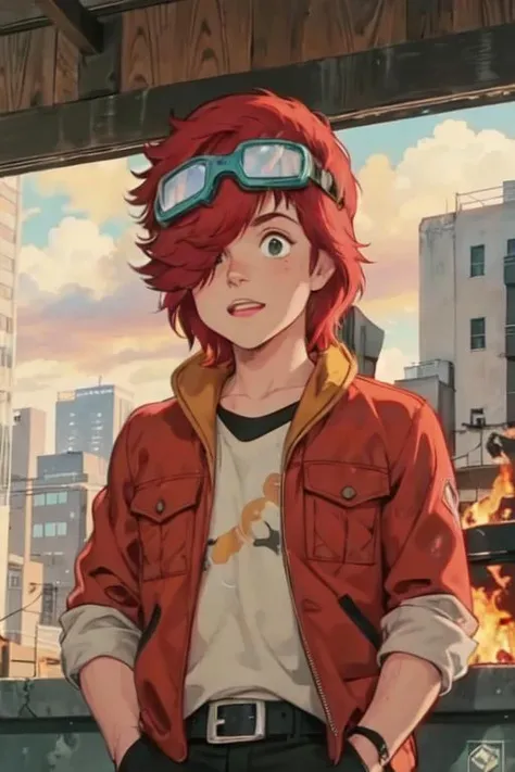 <lora:0089Hbat:1>,bat,1boy,solo,red hair,