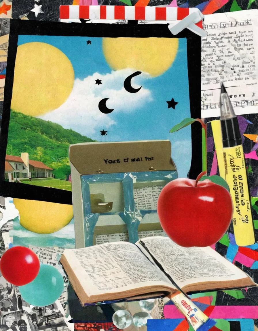 photo in the school, mixed media, collage, 90sgum, y2kmad <lora:90sgum_v0.0.2-cap-e30:0.65> <lora:y2kmad_v0.0.2:0.35>