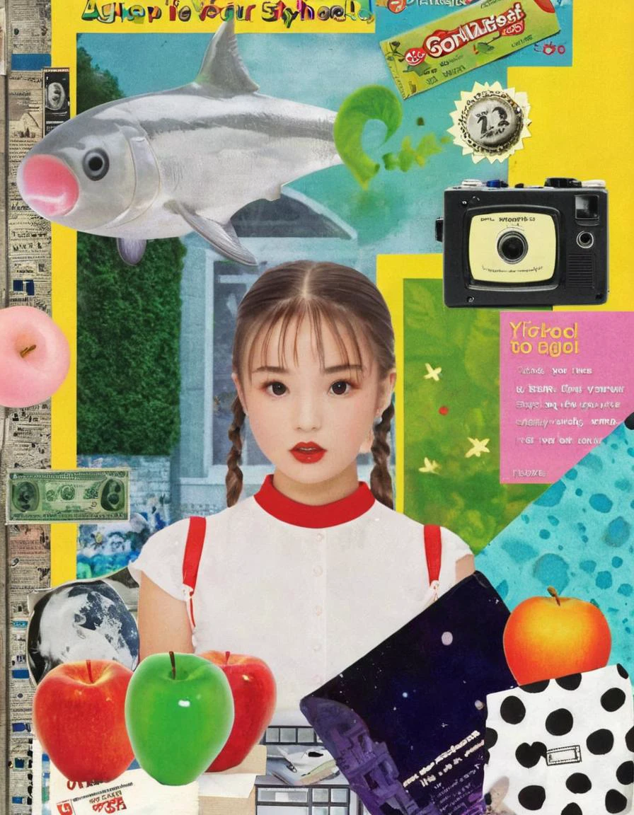 photo in the school, mixed media, collage, 90sgum, y2kmad <lora:90sgum_v0.0.2-cap-e30:0.65> <lora:y2kmad_v0.0.2:0.35>