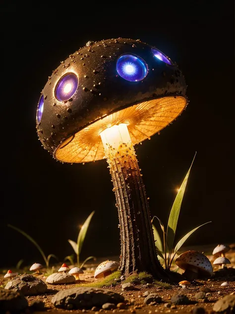 Luminescent Mushrooms Kingdom, breathtaking, detailed, expansive, uhd photorealistic, highest quality