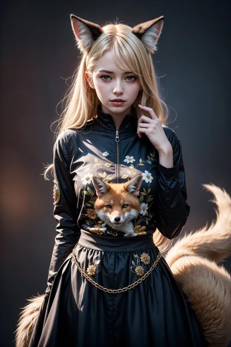 1girl, solo, official art, unity 8k wallpaper, ultra detailed, beautiful and aesthetic, masterpiece, best quality, photorealistic, (abstract background) (zentangle, mandala, tangle, entangle background:0.7) Kitsune, fox mask, haori jacket, foxfire spell, fox familiar, transformation, depth of field, Fantastical Atmosphere, the most beautiful form of chaos, elegant, a brutalist designed, flower of death, ecstasy of flower