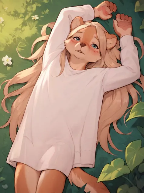 score_9,score_8_up,score_7_up,score_6_up,source_explicit,girl,thin,slim,shy,blond hair,long hair,summer clothes,pose,furry,<lora:luimi_sdxl_v0.1:0.9>