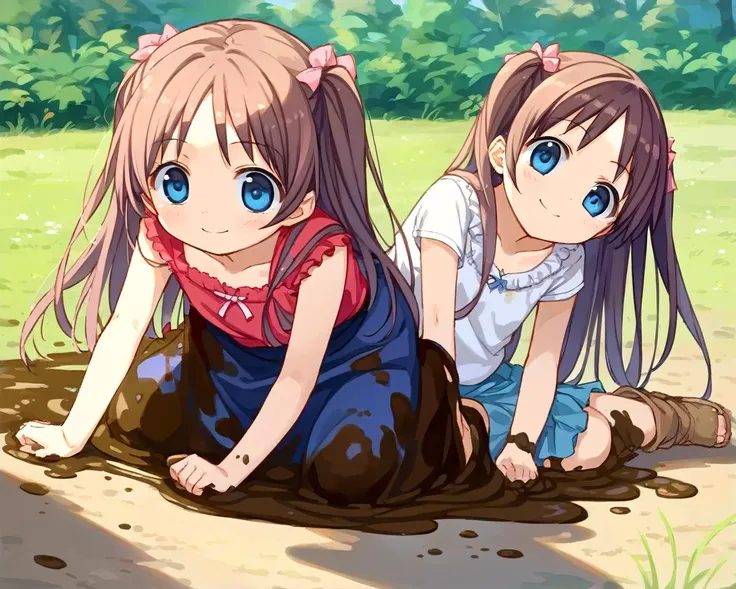 score_9, score_8_up, score_7_up, BREAK source_anime,masterpiece, best quality, highly detailed,absurdres, anime,highres,8k, shadow,uncensored,
,outdoors, simple background, grass
, (cute :1.2), aged down,
,full body,
,playing ,playful,mud
,tumble,
, <lora:pony_xl_natsuha:1.0>,natsuha