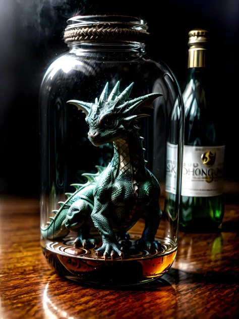 ( dragon inside++ a bottle)+++, (1bottle)+++, fantasy, 3d, vivid colors, beautiful, masterpiece, highest quality, intricate details, 16k, hard shadows, volumetric lighting, sharp focus, ultra detailed, 32k, depth of field, unreal engine, octane render, glowing, caustics, luminescence, vibrant, insanely detailed, cocktail, deepjourney, <lora:Elixir:0.5> <lora:DeepJourney2:0.25> <lora:Dragons v1:0.25> <lora:e-commerce_photography02:0.25> <lora:LORA-XenoDetailer-v2:0.15> <lora:detail_slider_v4:0.5> <lora:more_details:0.15>