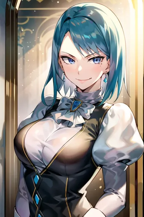 best quality, masterpiece,  <lora:franziska_von_karma-10:0.8>,franziskavkarma, solo, 1girl, looking at viewer, light smile, (evil smile:1.2)