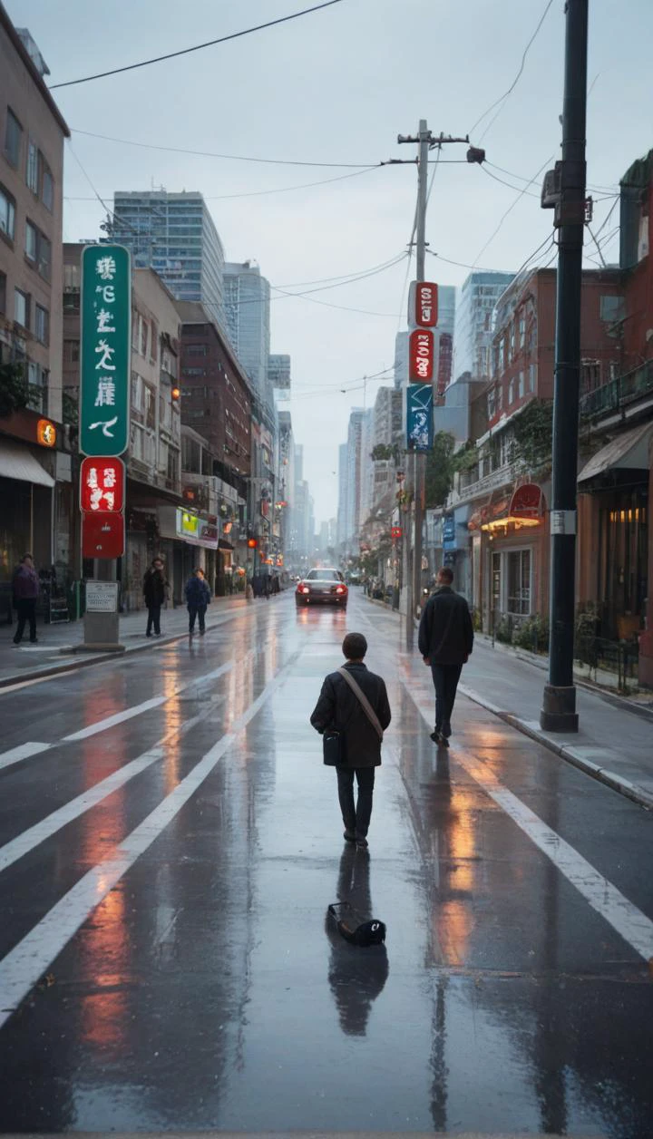 Stable_Yogis_PDXL_Positives , score_9, score_8_up, score_7_up, score_6_up,
general, shirt, multiple girls, standing, jacket, pantyhose, outdoors, multiple boys, sky, bag, building, scenery, motor vehicle, reflection, walking, rain, 6+boys, city, sign, car, road, cityscape, lamppost, power lines, street, utility pole, skyscraper, road sign, people, traffic light, crosswalk, real world location, tokyo (city), billboard