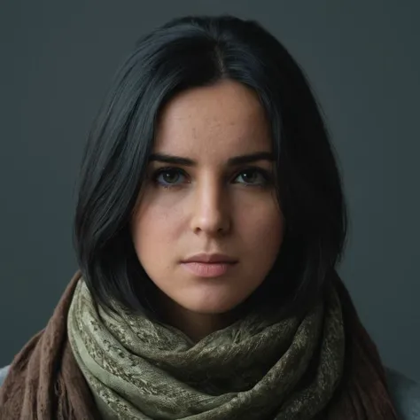 UHD, 4k, ultra detailed, cinematic, a photograph of <lora:Modern Warfare style:0.55>
closeup,Mara a woman with a scarf staring at camera modern warfare style,1girl,solo,long hair,looking at viewer,simple background,black hair,upper body,parted lips,scarf,black eyes,scar,portrait,realistic
, epic, beautiful lighting, inpsiring