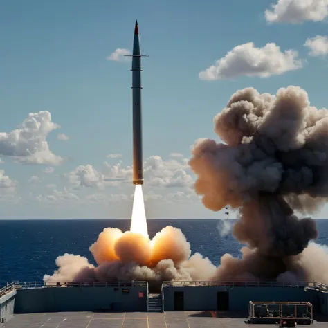 cinematic film still of <lora:Modern Warfare style:1>
Cruise missile guided a large ship with a tomahawk missile fired on top of it modern warfare style,heart,outdoors,sky,cloud,no humans,building,scenery,smoke,tower, shallow depth of field, vignette, highly detailed, high budget, bokeh, cinemascope, moody, epic, gorgeous, film grain, grainy