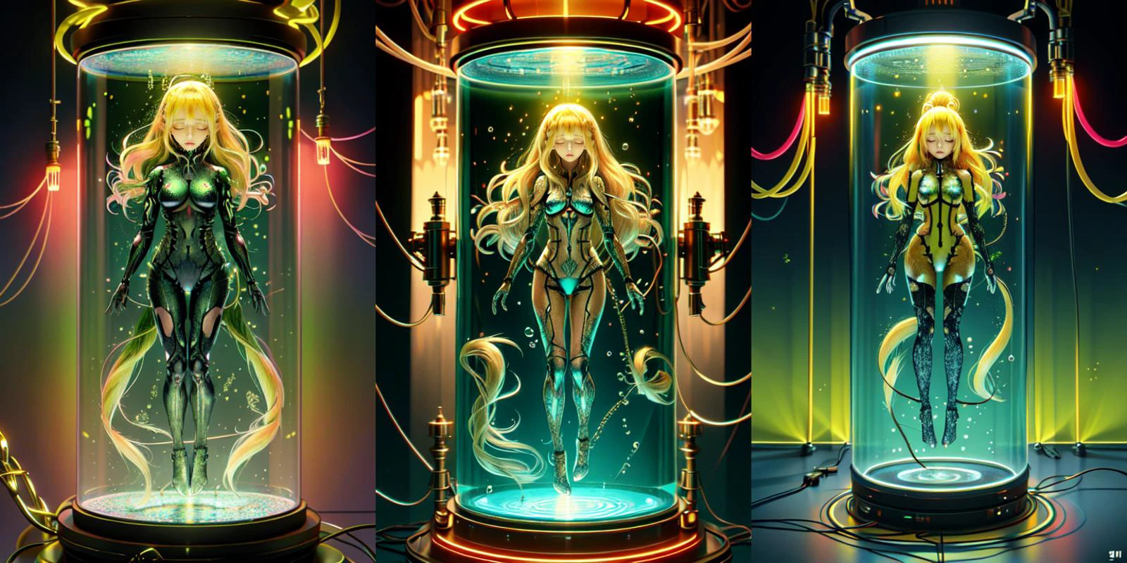 (otherworldly), highly insanely detailed, masterpiece, top quality, best quality, highres, 4k, 8k, RAW photo, (very aesthetic, beautiful and aesthetic), a beautiful elvish girl, (dark skin:1.2), upper body, nsfw,
baiyousou, airtight tube, Transparent tube, bubble, tank, Floating, Floating in liquid, Culture tank,
(closed eyes:1.2),
<lora:baiyousou_v1:0.8>,
__lazy-wildcards/prompts/hair__,
__lazy-wildcards/dataset/background-color__,
âââ