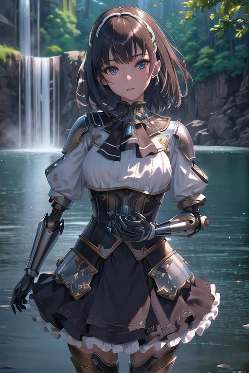 masterpiece, best quality, ultra-detailed, cinematic lighting, (facial details), Canon EOS M50 Mark II Mirrorless Camera, (depth of field:1),
1girl, photorealistic, beautiful detailed eyes, medium brown, (clear image), look at viewer, skirt, musical, fantasy of terror, personal robot, beautiful waterfalls in nature,
<lora:epiNoiseoffset_v2:1>