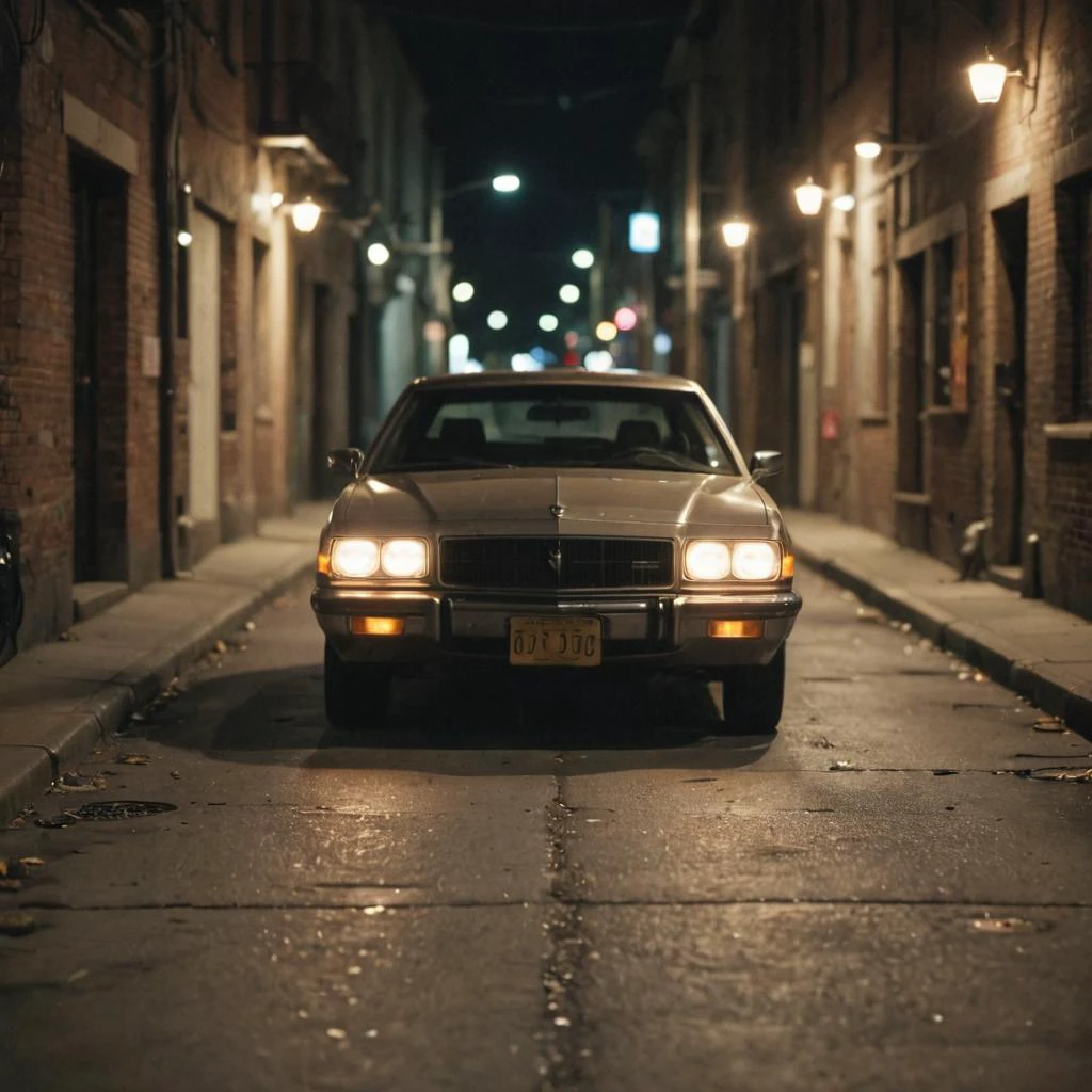 car parked in alley
, low quality, bad quality, amateur photography, snapchat still, blurry photo, motion blur
,cinematic film still
,Kodak Vision3 250D Film Stock Footage Style, shallow depth of field, vignette, highly detailed, high budget, bokeh, cinemascope, moody, epic, gorgeous, film grain, grainy