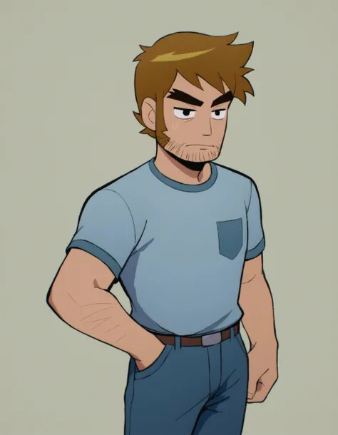 zPDXL, score_9, score_8_up, score_7_up, source_anime, BREAK
<lora:ScottP2-14:0.8> 1boy, solo, stephen, short hair, brown hair, facial hair, beard stubble, thick eyebrows