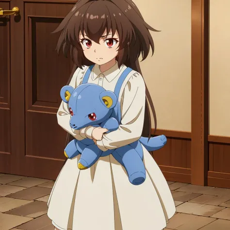 masterpiece,highres,high quality,extremely detailed,solo,
<lora:FredericaRosenfort001:0.7>,
FredericaRosenfort,1littlegirl,
white shirt,suspenders,
skirt,
stuffed animal,holding,