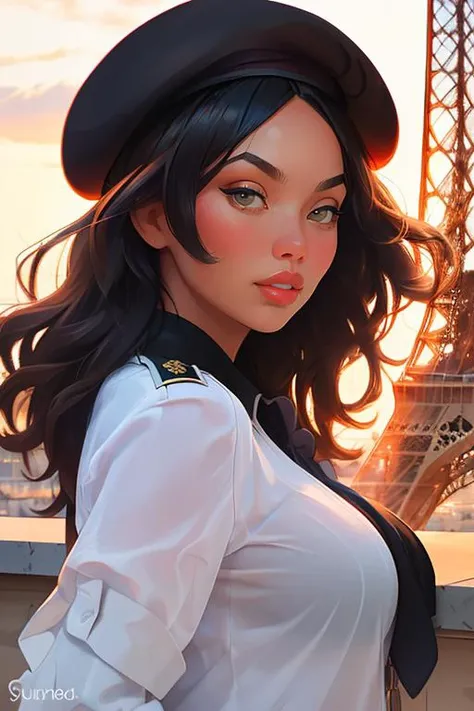 DEN_lailathebrat_OF,
(in Paris wearing a (shirt:1.3) and (beret:1.2), france, (French:1.2), Paris, Eifel tower, scenic:1.2),
bokeh, f1.4, 40mm, photorealistic, raw, 8k, textured skin, skin pores, intricate details <lora:epi_noiseoffset2:1>, epiCRealism <lora:ClothingAdjuster3:-1.3>