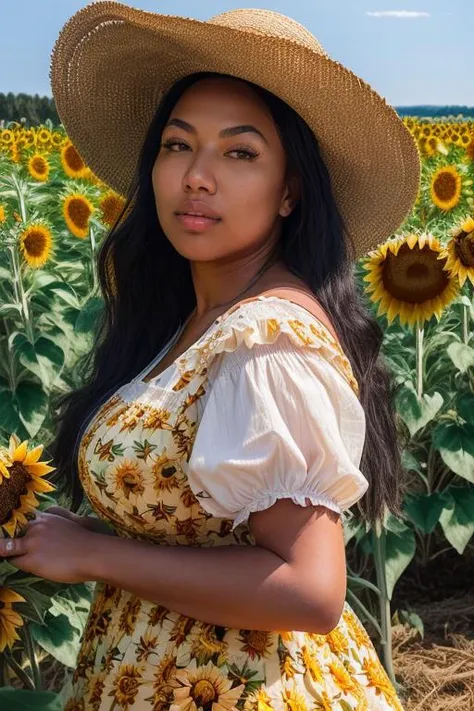 DEN_lailathebrat_OF,
(walking through a field of sunflowers wearing a (summer dress:1.3) and sun hat, field, sunflowers, summer, scenic:1.2),
bokeh, f1.4, 40mm, photorealistic, raw, 8k, textured skin, skin pores, intricate details <lora:epi_noiseoffset2:1>, epiCRealism <lora:ClothingAdjuster3:-1.3>