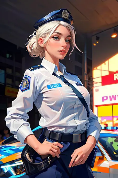 DEN_mommacelinex_OF,
(posing by a (police car:1.2) (dressed:1.1) in a (police uniform:1.2), (police officer:1.3), police uniform, (police car:1.1), cuffs, (police:1.2), (uniform:1.3), police hat, hair tied back, tied back hair, trousers, top, jacket:1.2),
bokeh, f1.4, 40mm, photorealistic, raw, 8k, textured skin, skin pores, intricate details <lora:epi_noiseoffset2:1>, epiCRealism <lora:ClothingAdjuster3:-1>