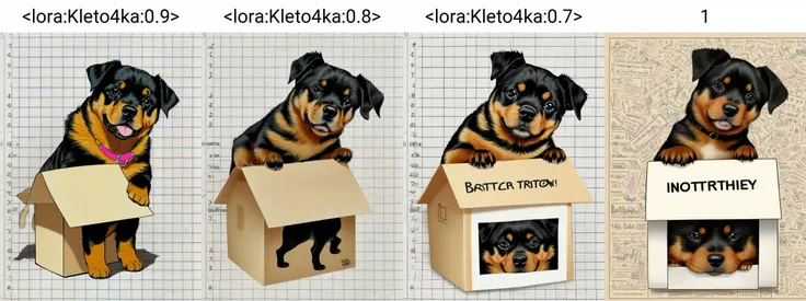 sticker, cartoon cute Rottweiler, on a sheet of paper, on a sheet in a box, ((note paper, background, detailed, graph, paper, pen, sheet, texture)), Kleto4ka <lora:Kleto4ka:0.9>, intricate,