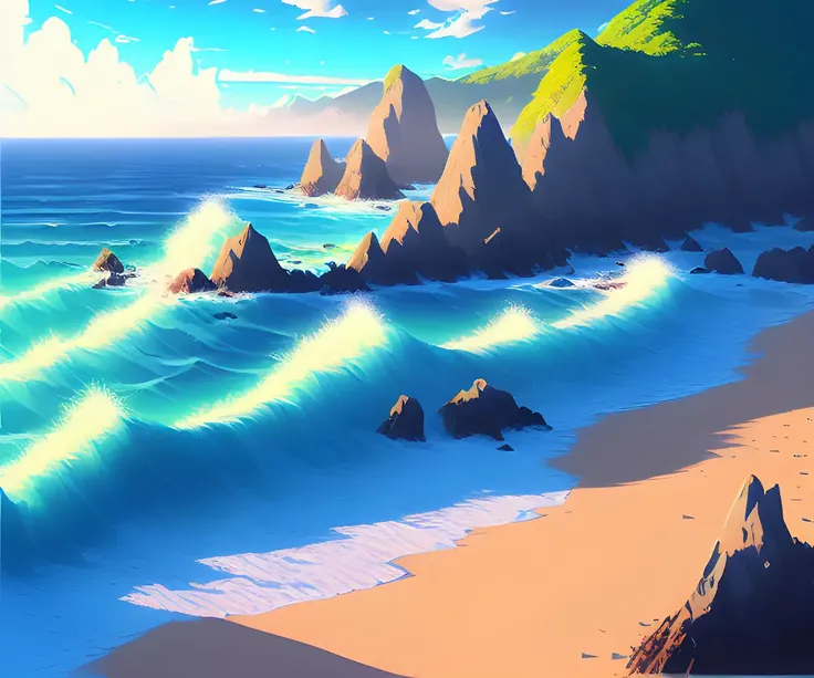 hestyle beach view, sunlight, beautiful view of beach