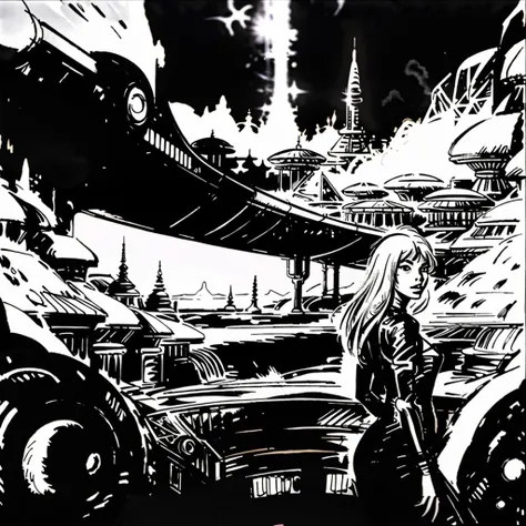 brlla1 girl on mars planet , black ink  <lora:brlla1-sd1.5:1>