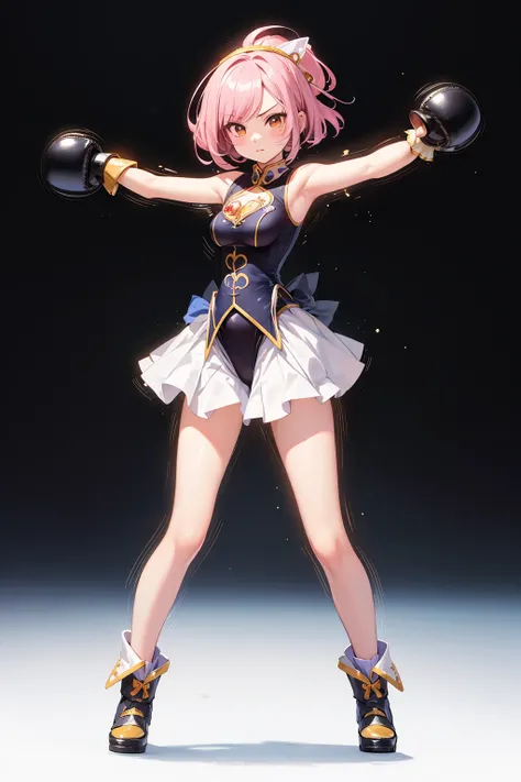 (masterpiece, best quality), (full body:1.6), standing,(fighting pose:1.6),(magical),(mahou shoujo 1girl:1.4),(cute),(adorable)