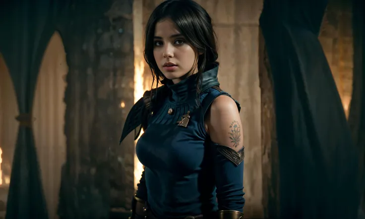 <'Ana de Armas'*0.3 + 'Billie Eilish*0.6 + 'Gemma Arterton'*0.5+'cocokitty'*0.5 >, <lora:epi_noiseoffset2:0.7>, <lora:FilmVelvia2:0.6>,((( <lora:AssassinCreed:1>))),hidden blade,woman , (blush:0.5), (goosebumps:0.5), detailed skin texture, (blush:0.5), (goosebumps:0.5), subsurface scattering,1girl