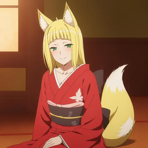 (((masterpiece))),((( best quality))),((highly detailed, extremely detailed CG unity 8k wallpaper)),(((highres))),illustration,(cowboy shot),Haruhime,solo,medium breasts,looking at viewer,:d,outdoors,fox tail,wooden bridge,on bridge,cleavage,head tilt,blue sky,white cloud,river,cherry blossoms,from side,hanami,