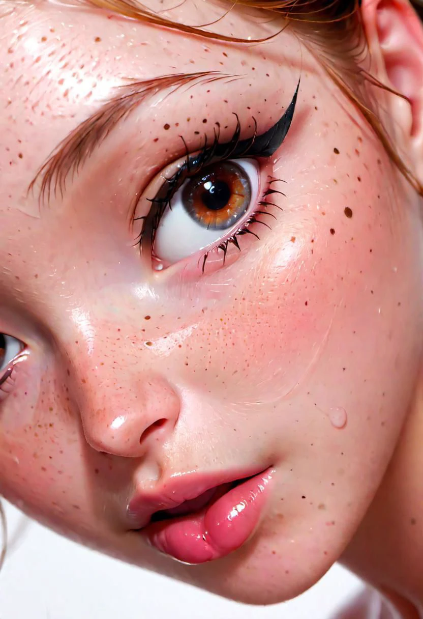 woman, mascara, eyeliner, eyes half closed, freckles, soft lips, big lips, (sad, sad smile), tongue on lips, (extreme close up of lips), looking at the viewer, facing the viewer, center shot, soft, glossy, oily, lip bite, kiss, ((no hands))
pureerosface_v1, FastNegativeV2, Fixhand, Perfect Hands, ah1