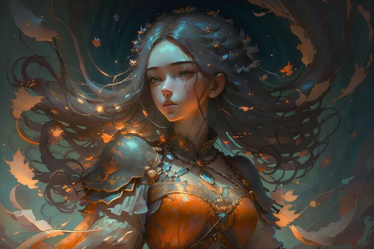 orange00d, art by Justus Sustermans, long shot of a muscular Edo Period Katherine Langford, wearing Tudor Gray Tunic dress, at Golden hour, Rembrandt lighting, <lora:orange00d-000008:1>
