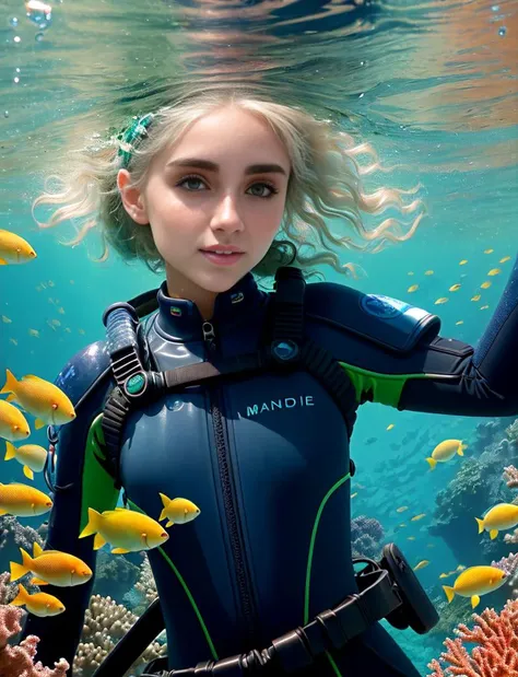 w00ds (add_detail:1.5), (close up of 1 girl swimming at high speed above underwater canyon), (woman, 20 year old), (short messy hair, green hair), in pain), (opened diving suit, navy blue sports bra),, bubbles, (underwater sea life, lush, corals, lively, bio diversity, fish), (masterpiece, highest quality), 8K UHD, (hand drawn, digital painting), concept art, dreamy, extremely detailed, close up