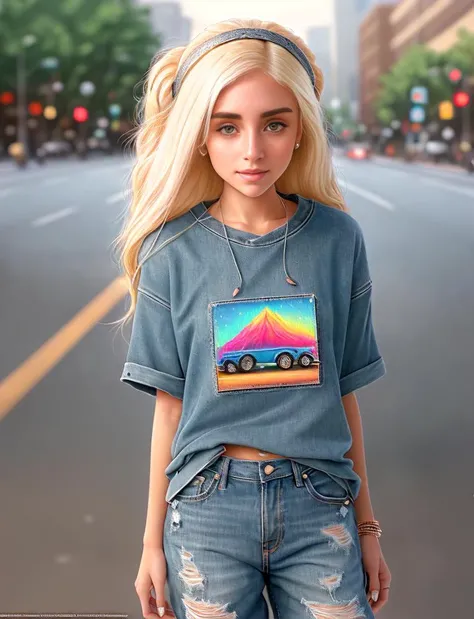 w00ds (add_detail:1.5), Polaroid, skateboard, outside, sidewalk, busy street, ripped jeans, vans, t shirt, (woman, 30 year old), in pain, (masterpiece, highest quality), 8K UHD, (hand drawn, digital painting, concept art, dreamy, extremely detailed)