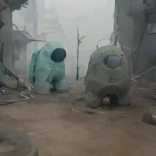 amongus, than the trees is visible behind tees, mist, realistic, found footage, hyperrealistic, abandoned building at night, amongus creature crawling around <lora:amongus:0.8> <lora:rfktrsMysteryCreatures_v10:0.9>