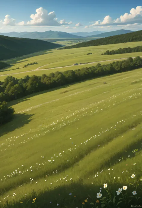 score_9, score_8_up, score_7_up, a landscape of a grassy field