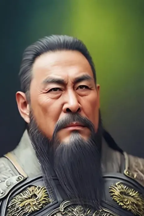 male ,full body ,(green metal armor, metal dragon head on the shoulder, holding sword, (colored skin, ),(long heavy black beard):1.2), (green metal armor with intricate pattern:1.2), gloves, long pants, (insanely detailed, bloom:1.5), (highest quality, concept art, 4k), (analog:1.2), (high sharpness), (detailed pupils:1.1), (painting:1.1), (digital painting:1.1), detailed face and eyes, Masterpiece, best quality, (highly detailed photo:1.1), 8k, photorealistic, (dark hair color, dynamic short hair), (pureerosface_v1:0.2), [:(detailed face:1.2):0.2], sharp, realistic, real shadow, (Chinese castle background:1.2), old man, 65 years old,<lora:lu_20230618023935:0.8>