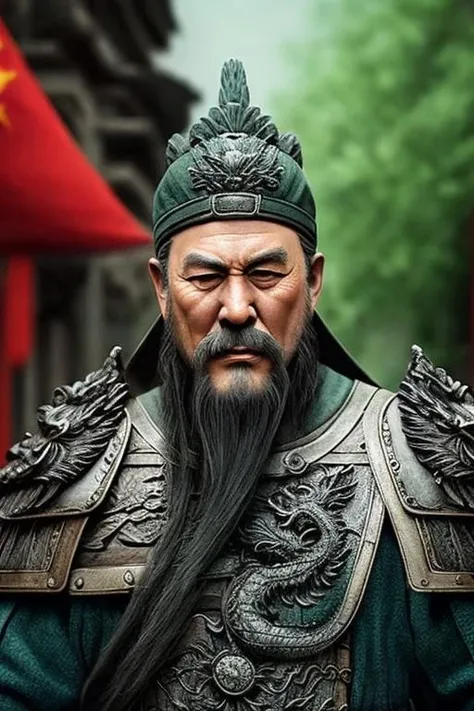 male ,full body ,(green metal armor, metal dragon head on the shoulder, holding sword, (colored skin, ),(long heavy black beard):1.2), (green metal armor with intricate pattern:1.2), gloves, long pants, (insanely detailed, bloom:1.5), (highest quality, concept art, 4k), (analog:1.2), (high sharpness), (detailed pupils:1.1), (painting:1.1), (digital painting:1.1), detailed face and eyes, Masterpiece, best quality, (highly detailed photo:1.1), 8k, photorealistic, (dark hair color, dynamic short hair), (pureerosface_v1:0.2), [:(detailed face:1.2):0.2], sharp, realistic, real shadow, (Chinese castle background:1.2), old man, 65 years old,<lora:lu_20230618023935:0.8>
