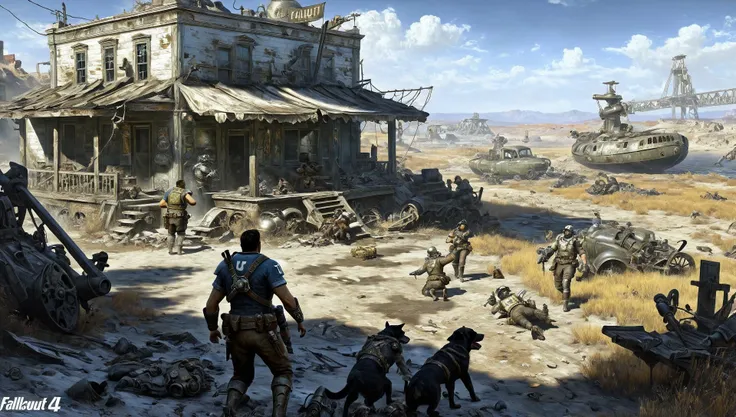 Painting of fallout4 war detailed in america , style of ancient academic mythological by Henryk Siemiradzki, <lora:Acdemical_paintings_of_Henryk_Siemiradzki:1>