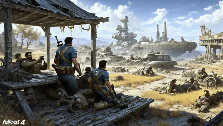Painting of fallout4 war detailed in america , style of ancient academic mythological by Henryk Siemiradzki, <lora:Acdemical_paintings_of_Henryk_Siemiradzki:1>