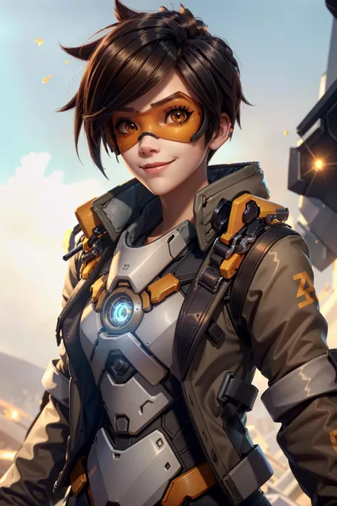 tracerow,tracer (overwatch),short hair, (visor, googles), cropped jacket, orange leggings, looking at viewer, serious, angry,
standing, hands on hips, outside, egypt, pyramid of giza, extreme detail, masterpiece, <lora:Tracer resized3:.8>