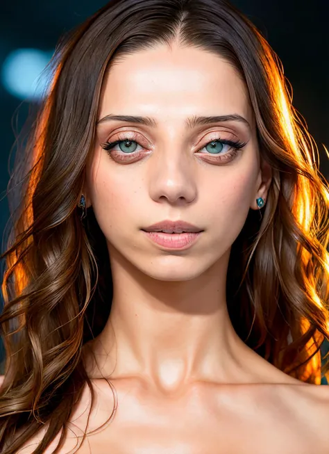 portrait of Angela Sarafyan, epic (photo, studio lighting, hard light, sony a7, 50 mm, matte skin, pores, colors, hyperdetailed, hyperrealistic), <lyco:Angela Sarafyan:1.3>