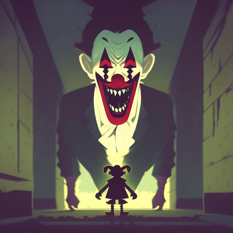 creepy photo of a clown in the backrooms, creepy lighting - n 4 i s 150 mpss 50 mm f 2. 8 iso 200 0 1 / 160s natural light adobe photoshop filter cutout vector behance hd artstation by jesper ejsing and makoto shinkai lois van baarle ilya kuvshinov ro