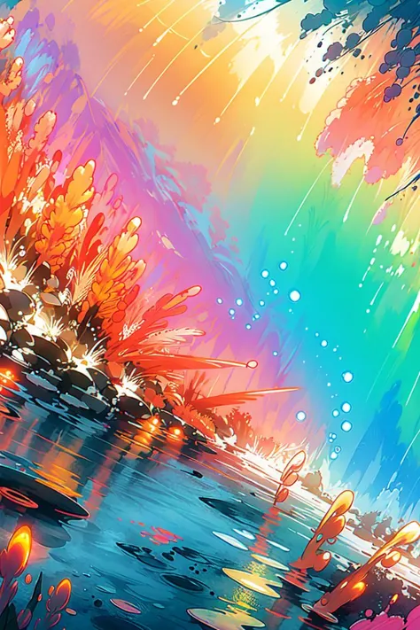 (Splash ink:1.3)
good detailed, (glowing background),
best quality, wide-angle Hyperdetailed, masterpiece, 8k, natural lighting, soft lighting, sunlight, HDR (High Dynamic Range), Maximum Clarity And Sharpness, Multi-Layered Textures,
 <lora:[LoRa] Shoal  é¦é± Concept (With multires noise version):0.8>